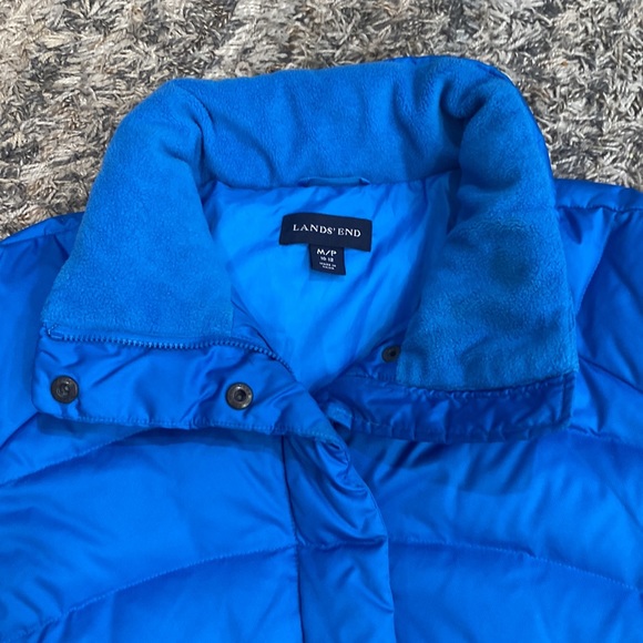 Lands End women’s quilted down feather insulated winter coat size, medium 10/12 - Picture 13 of 15